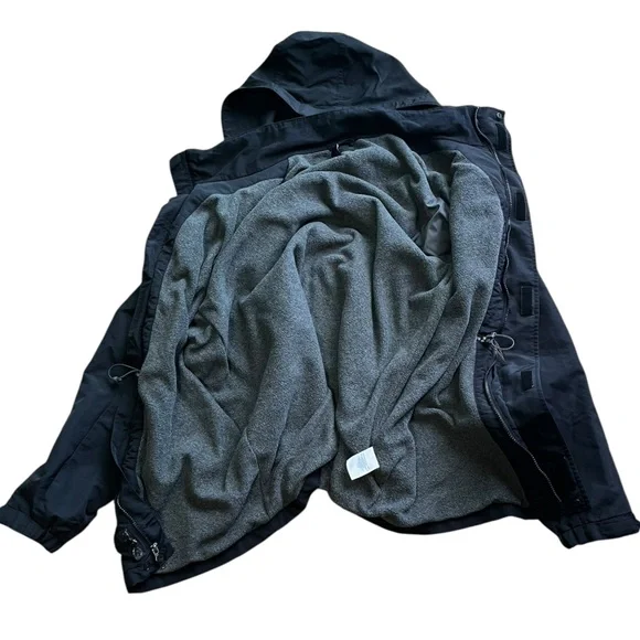 Lands' End men’s size large Black Jacket with Gray Lining - Picture 7 of 8